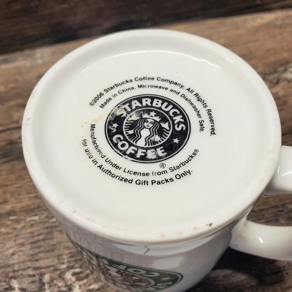 Coffee Mug Starbucks Classic 2006 mug white green‎ logo